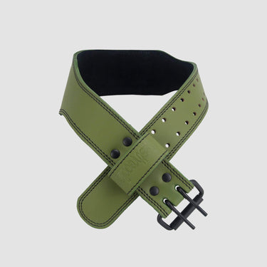 Aesthreadics Custom OD Green Tapered Lifting Belt BuiltAthletics